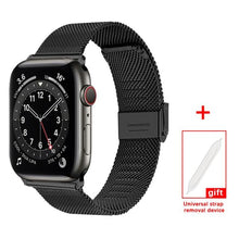 Load image into Gallery viewer, Milanese Loop for Apple Watch Band 6 SE 5 4 44mm 42mm Stainless Steel Bracelet Metal Wrist Strap of iWatch Series 1 2 3 38mm 40m
