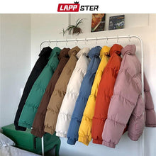 Load image into Gallery viewer, LAPPSTER Men Harajuku Colorful Bubble Coat Winter Jacket 2021 Mens Streetwear Hip Hop Parka Korean Black Clothes Puffer Jackets
