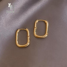 Load image into Gallery viewer, 2020 New Classic Copper Alloy Smooth Metal Hoop Earrings For Woman Fashion Korean Jewelry Temperament Girl&#39;s Daily Wear earrings
