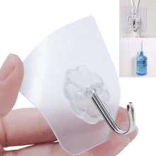 Load image into Gallery viewer, 2/6/10PCS Bathroom Transparent Wall Hooks Waterproof Oilproof Self Adhesive Hooks Reusable Seamless Hanging Hook For Kitchen
