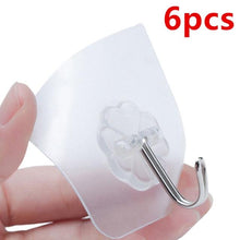 Load image into Gallery viewer, 2/6/10PCS Bathroom Transparent Wall Hooks Waterproof Oilproof Self Adhesive Hooks Reusable Seamless Hanging Hook For Kitchen
