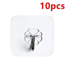 Load image into Gallery viewer, 2/6/10PCS Bathroom Transparent Wall Hooks Waterproof Oilproof Self Adhesive Hooks Reusable Seamless Hanging Hook For Kitchen
