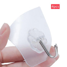 Load image into Gallery viewer, 2/6/10PCS Bathroom Transparent Wall Hooks Waterproof Oilproof Self Adhesive Hooks Reusable Seamless Hanging Hook For Kitchen
