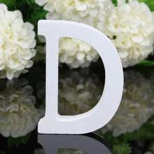 Load image into Gallery viewer, 1pc Diy Freestanding Wood Wooden Letters White Alphabet Wedding Birthday Party Home Decorations Personalised Name Design QQLIFE
