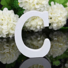 Load image into Gallery viewer, 1pc Diy Freestanding Wood Wooden Letters White Alphabet Wedding Birthday Party Home Decorations Personalised Name Design QQLIFE
