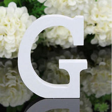 Load image into Gallery viewer, 1pc Diy Freestanding Wood Wooden Letters White Alphabet Wedding Birthday Party Home Decorations Personalised Name Design QQLIFE
