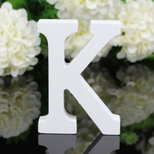 Load image into Gallery viewer, 1pc Diy Freestanding Wood Wooden Letters White Alphabet Wedding Birthday Party Home Decorations Personalised Name Design QQLIFE
