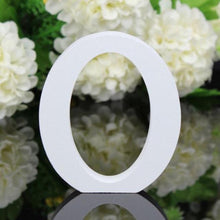 Load image into Gallery viewer, 1pc Diy Freestanding Wood Wooden Letters White Alphabet Wedding Birthday Party Home Decorations Personalised Name Design QQLIFE
