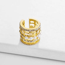Load image into Gallery viewer, 2021 New Fashion Pearl Ear Cuff Bohemia Stackable C Shaped CZ Rhinestone Small Earcuffs Clip Earrings for Women Wedding Jewelry
