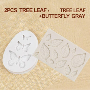 1/2/3Pcs 3D Silicone Baking Mold DIY Butterfly Maple Leaf Mould Chocolate Fondant Cake Decorating Tool Temperature Resistance