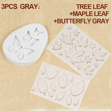 Load image into Gallery viewer, 1/2/3Pcs 3D Silicone Baking Mold DIY Butterfly Maple Leaf Mould Chocolate Fondant Cake Decorating Tool Temperature Resistance
