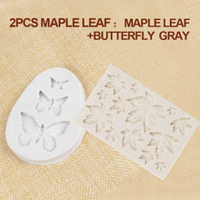 Load image into Gallery viewer, 1/2/3Pcs 3D Silicone Baking Mold DIY Butterfly Maple Leaf Mould Chocolate Fondant Cake Decorating Tool Temperature Resistance
