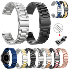 Load image into Gallery viewer, 18mm 22mm 20mm 24mm Band Strap For Samsung Galaxy Watch 3 42 46mm gear S3 Active2 Steel for Huawei GT 2 Xiaomi Amazfit BIP GTR 2
