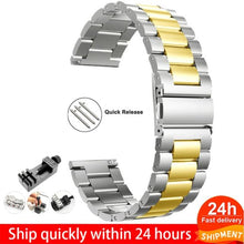 Load image into Gallery viewer, 18mm 22mm 20mm 24mm Band Strap For Samsung Galaxy Watch 3 42 46mm gear S3 Active2 Steel for Huawei GT 2 Xiaomi Amazfit BIP GTR 2

