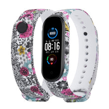 Load image into Gallery viewer, Strap For Xiaomi Mi Band 4 3 5 6 watch band Creative graffiti style Silicone bracelet replacement For XiaoMi band 4 5 Wristband
