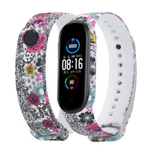 Load image into Gallery viewer, Strap For Xiaomi Mi Band 4 3 5 6 watch band Creative graffiti style Silicone bracelet replacement For XiaoMi band 4 5 Wristband

