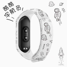 Load image into Gallery viewer, Strap For Xiaomi Mi Band 4 3 5 6 watch band Creative graffiti style Silicone bracelet replacement For XiaoMi band 4 5 Wristband
