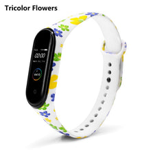 Load image into Gallery viewer, Strap For Xiaomi Mi Band 4 3 5 6 watch band Creative graffiti style Silicone bracelet replacement For XiaoMi band 4 5 Wristband
