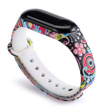 Load image into Gallery viewer, Strap For Xiaomi Mi Band 4 3 5 6 watch band Creative graffiti style Silicone bracelet replacement For XiaoMi band 4 5 Wristband
