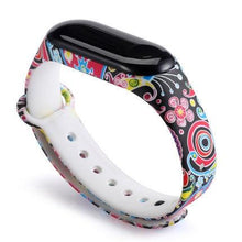Load image into Gallery viewer, Strap For Xiaomi Mi Band 4 3 5 6 watch band Creative graffiti style Silicone bracelet replacement For XiaoMi band 4 5 Wristband
