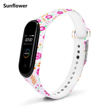 Load image into Gallery viewer, Strap For Xiaomi Mi Band 4 3 5 6 watch band Creative graffiti style Silicone bracelet replacement For XiaoMi band 4 5 Wristband
