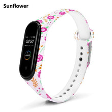 Load image into Gallery viewer, Strap For Xiaomi Mi Band 4 3 5 6 watch band Creative graffiti style Silicone bracelet replacement For XiaoMi band 4 5 Wristband
