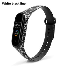 Load image into Gallery viewer, Strap For Xiaomi Mi Band 4 3 5 6 watch band Creative graffiti style Silicone bracelet replacement For XiaoMi band 4 5 Wristband
