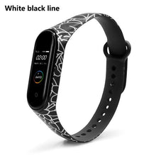 Load image into Gallery viewer, Strap For Xiaomi Mi Band 4 3 5 6 watch band Creative graffiti style Silicone bracelet replacement For XiaoMi band 4 5 Wristband
