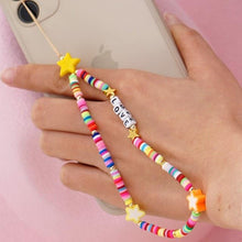 Load image into Gallery viewer, Shinus Phone Chain Lanyard Beads Mobile Phone Heishi Disc Crystal Beaded Cell Phone Chains 2021 LOVE Letter String Wristband
