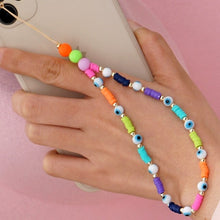 Load image into Gallery viewer, Shinus Phone Chain Lanyard Beads Mobile Phone Heishi Disc Crystal Beaded Cell Phone Chains 2021 LOVE Letter String Wristband

