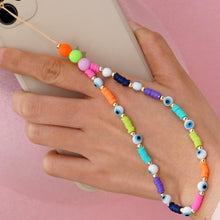 Load image into Gallery viewer, Shinus Phone Chain Lanyard Beads Mobile Phone Heishi Disc Crystal Beaded Cell Phone Chains 2021 LOVE Letter String Wristband
