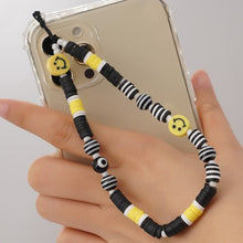 Load image into Gallery viewer, Shinus Phone Chain Lanyard Beads Mobile Phone Heishi Disc Crystal Beaded Cell Phone Chains 2021 LOVE Letter String Wristband
