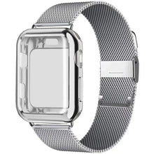 Load image into Gallery viewer, Milanese Watch Band + Case For Apple Watch Series 6 SE 5 4 40mm 44mm 38mm 42mm Stainless Steel Strap Wrist Bracelet for iwatch

