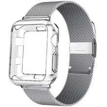 Load image into Gallery viewer, Milanese Watch Band + Case For Apple Watch Series 6 SE 5 4 40mm 44mm 38mm 42mm Stainless Steel Strap Wrist Bracelet for iwatch
