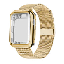 Load image into Gallery viewer, Milanese Watch Band + Case For Apple Watch Series 6 SE 5 4 40mm 44mm 38mm 42mm Stainless Steel Strap Wrist Bracelet for iwatch
