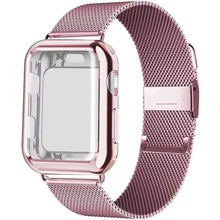 Load image into Gallery viewer, Milanese Watch Band + Case For Apple Watch Series 6 SE 5 4 40mm 44mm 38mm 42mm Stainless Steel Strap Wrist Bracelet for iwatch
