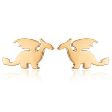 Load image into Gallery viewer, 1 Pair Cute Animal Bite Earring Cartoon Soft Clay Animal Earrings Tyrannosaurus Bite Earrings Dinosaur Earrings Party Fun Gifts
