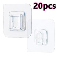 Load image into Gallery viewer, 5/10 Pairs Double-sided Adhesive Wall Hooks Waterproof Clothes Hats Towel Hooks Kitchen Bath Door Hooks Multi-Purpose Hooks
