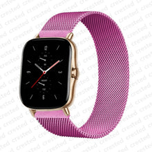 Load image into Gallery viewer, 20mm/22mm Magnetic band For Amazfit GTS/2/2e/GTS2 Mini/GTR 42mm/47mm/GTR2/2e/stratos 2/3 Metal Watch Bracelet Amazfit bip strap
