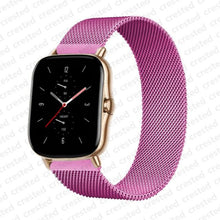 Load image into Gallery viewer, 20mm/22mm Magnetic band For Amazfit GTS/2/2e/GTS2 Mini/GTR 42mm/47mm/GTR2/2e/stratos 2/3 Metal Watch Bracelet Amazfit bip strap
