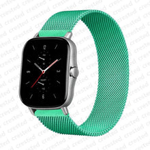 Load image into Gallery viewer, 20mm/22mm Magnetic band For Amazfit GTS/2/2e/GTS2 Mini/GTR 42mm/47mm/GTR2/2e/stratos 2/3 Metal Watch Bracelet Amazfit bip strap
