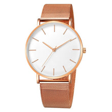 Load image into Gallery viewer, Women Watch Rose Gold Montre Femme 2021 Women's Mesh Belt ultra-thin Fashion relojes para mujer Luxury Wrist Watches reloj mujer

