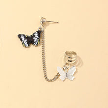 Load image into Gallery viewer, 2021 Fashion Butterfly Clip Earrings Ear hook Stainless Steel Ear Clips Double pierced Earring Earrings Women Girls Jewelry
