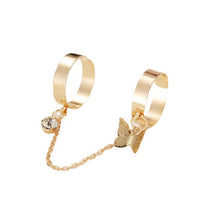 Load image into Gallery viewer, 2021 Fashion Butterfly Clip Earrings Ear hook Stainless Steel Ear Clips Double pierced Earring Earrings Women Girls Jewelry
