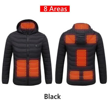 Load image into Gallery viewer, Men 9 Areas Heated Jacket USB Winter Outdoor Electric Heating Jackets Warm Sprots Thermal Coat Clothing Heatable Cotton jacket
