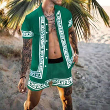 Load image into Gallery viewer, NEW Men Hawaiian Sets Printing 2021 Summer Short Sleeve Button Shirt Beach Shorts Streetwear Casual Mens Suit 2 Pieces INCERUN
