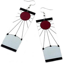 Load image into Gallery viewer, Fashion Acrylic Tanjiro Earrings Demon Slayer Earrings Anime Cosplay Props Hanafuda Drop Long Earrings for Women Jewelry

