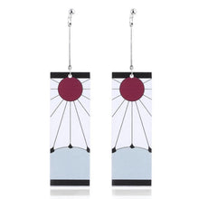 Load image into Gallery viewer, Fashion Acrylic Tanjiro Earrings Demon Slayer Earrings Anime Cosplay Props Hanafuda Drop Long Earrings for Women Jewelry
