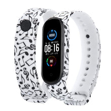 Load image into Gallery viewer, Sport Strap For Xiaomi Mi Band 3 4 5 6 Silicone Wristband Replace Mi band 4 Graffiti style Bracelet For Mi Band 6 band 5 straps
