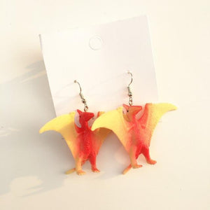 1 Pair Cute Animal Bite Earring Cartoon Soft Clay Animal Earrings Tyrannosaurus Bite Earrings Dinosaur Earrings Party Fun Gifts